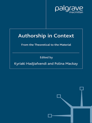 cover image of Authorship in Context
